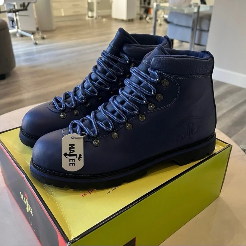 LL Cool J Najee Kilimanjaro Mid Leather Boots Black Sz 10. Rare Rap Legend NIB - Picture 11 of 13